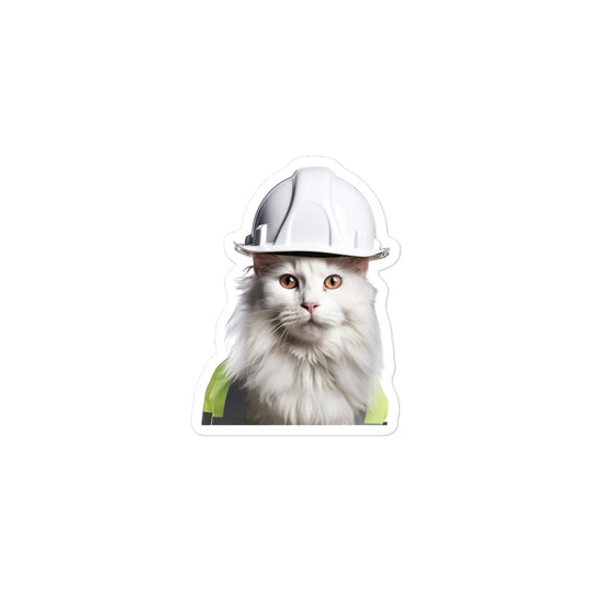 Turkish Angora Contractor Sticker - Stickerfy.ai