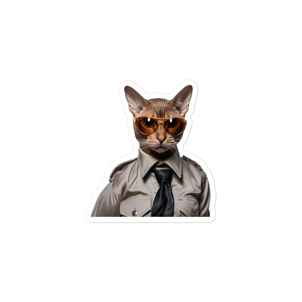 Ocicat Security Officer Sticker - Stickerfy.ai