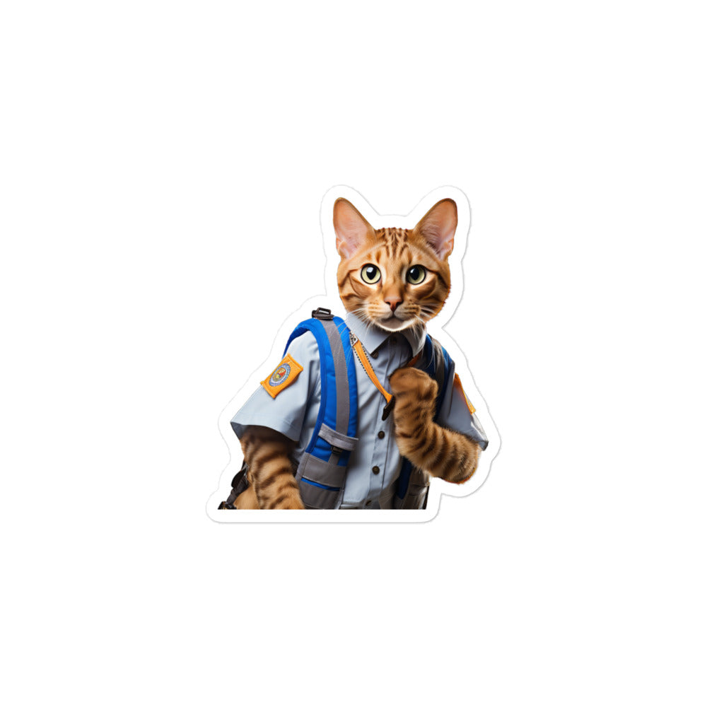 Ocicat Mail Carrier Sticker - Stickerfy.ai