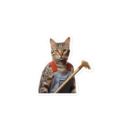 Ocicat Janitor Sticker - Stickerfy.ai