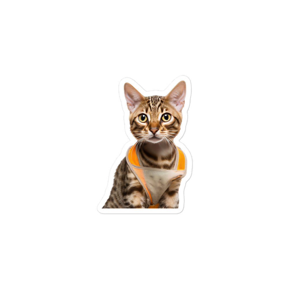 Ocicat Contractor Sticker - Stickerfy.ai