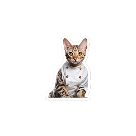 Ocicat Chef Sticker - Stickerfy.ai