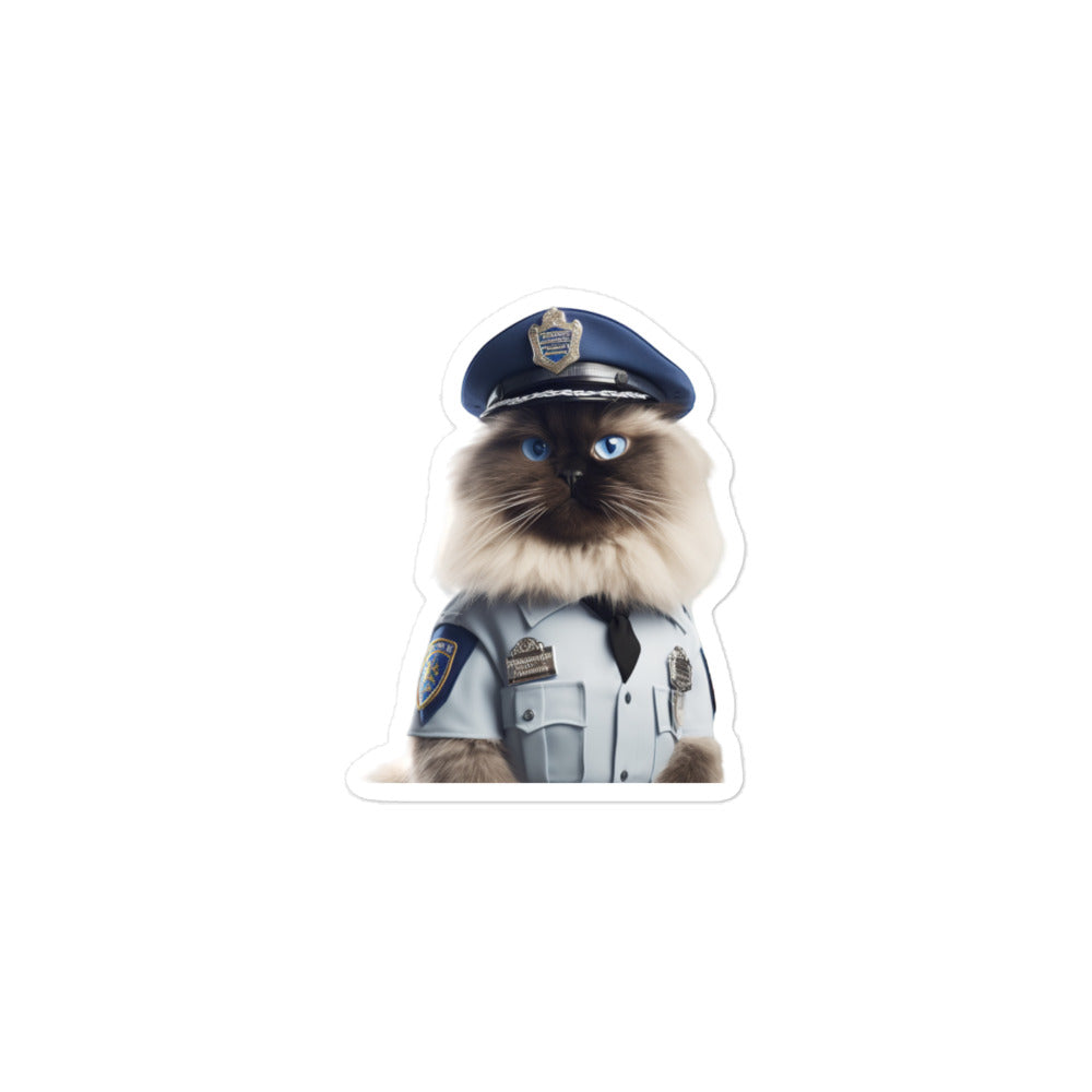 Ragdoll Security Officer Sticker - Stickerfy.ai