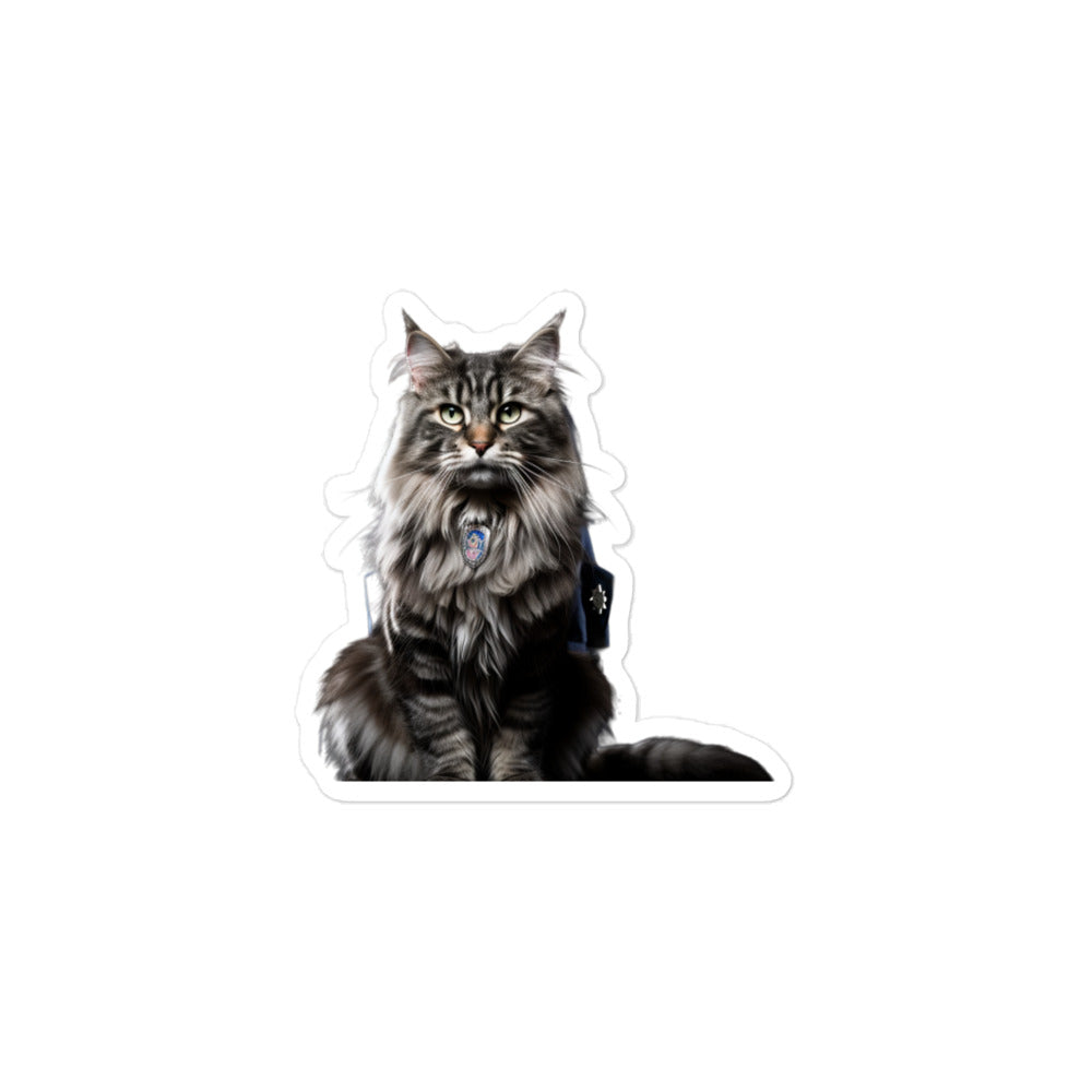 Norwegian Forest Security Officer Sticker - Stickerfy.ai