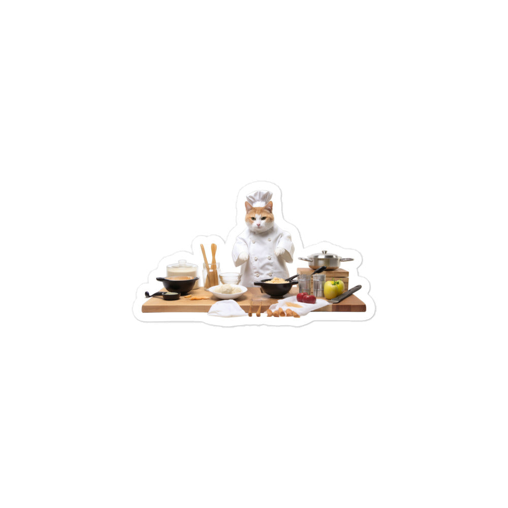 Japanese Bobtail Chef Sticker - Stickerfy.ai