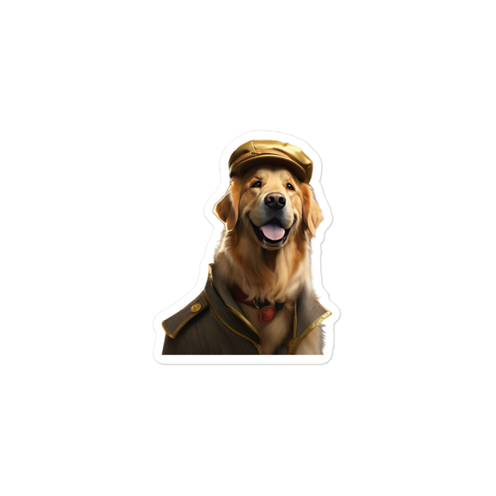 Golden Retriever Transit Operator Sticker - Stickerfy.ai