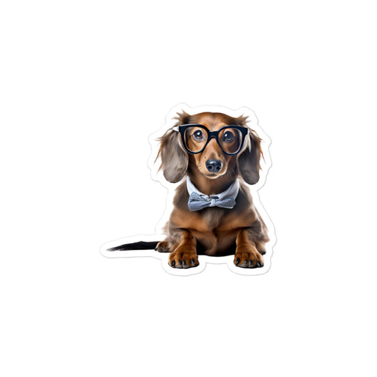 Dachshund Student Sticker - Stickerfy.ai