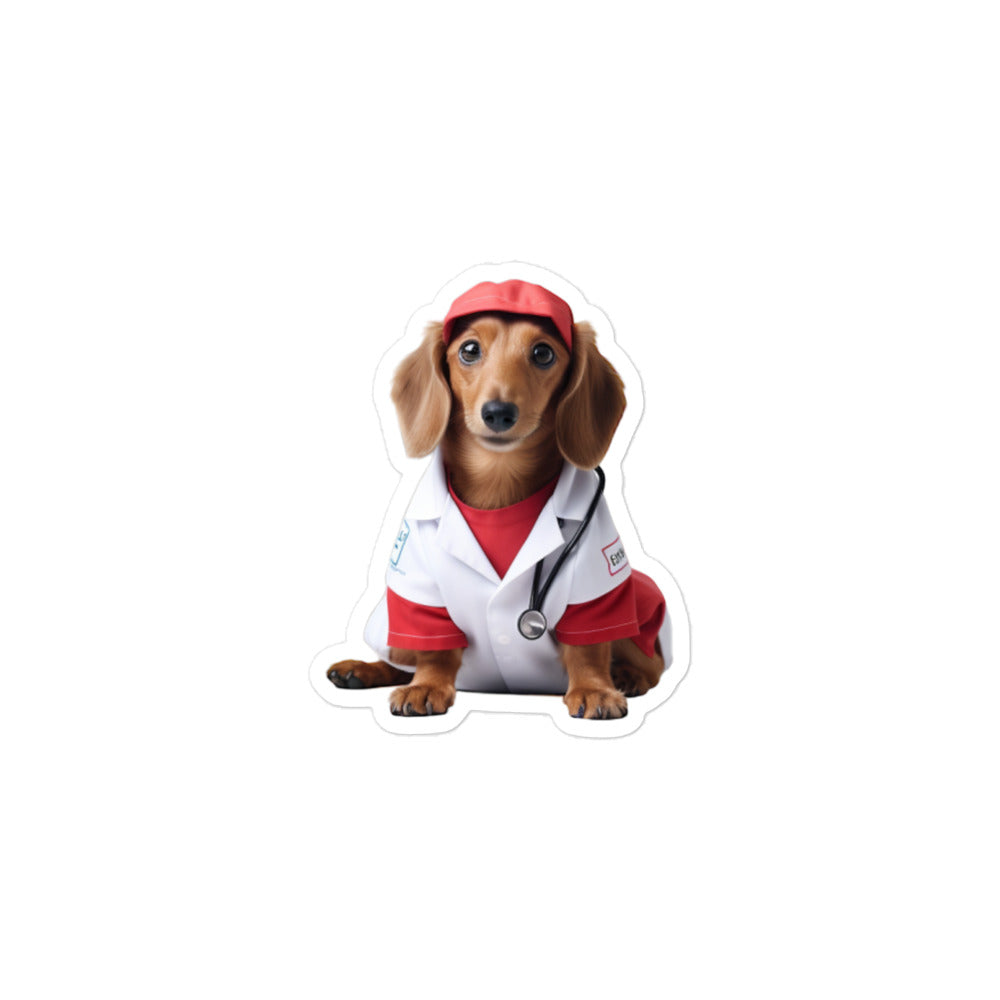 Dachshund Doctor Sticker - Stickerfy.ai