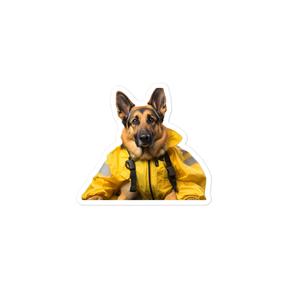 German Shepherd Transit Operator Sticker - Stickerfy.ai