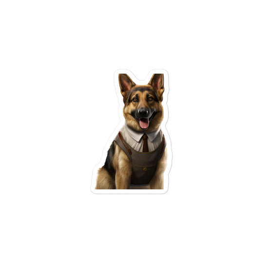 German Shepherd Hotel Staff Sticker - Stickerfy.ai