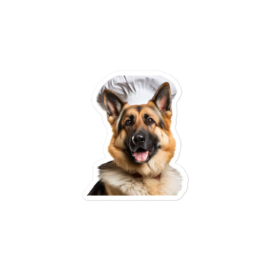 German Shepherd Chef Sticker - Stickerfy.ai