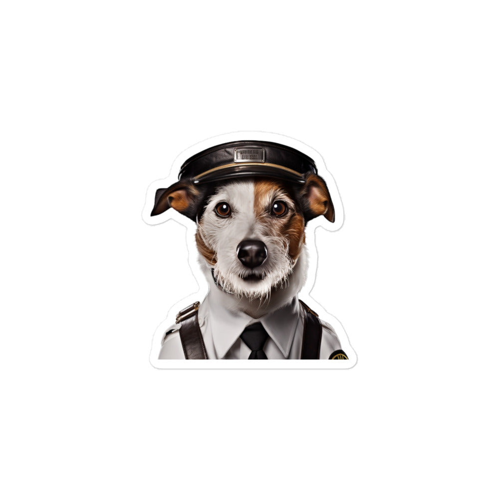 Jack Russell Terrier Transit Operator Sticker - Stickerfy.ai