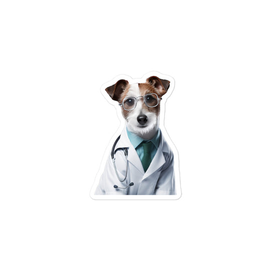 Jack Russell Terrier Doctor Sticker - Stickerfy.ai