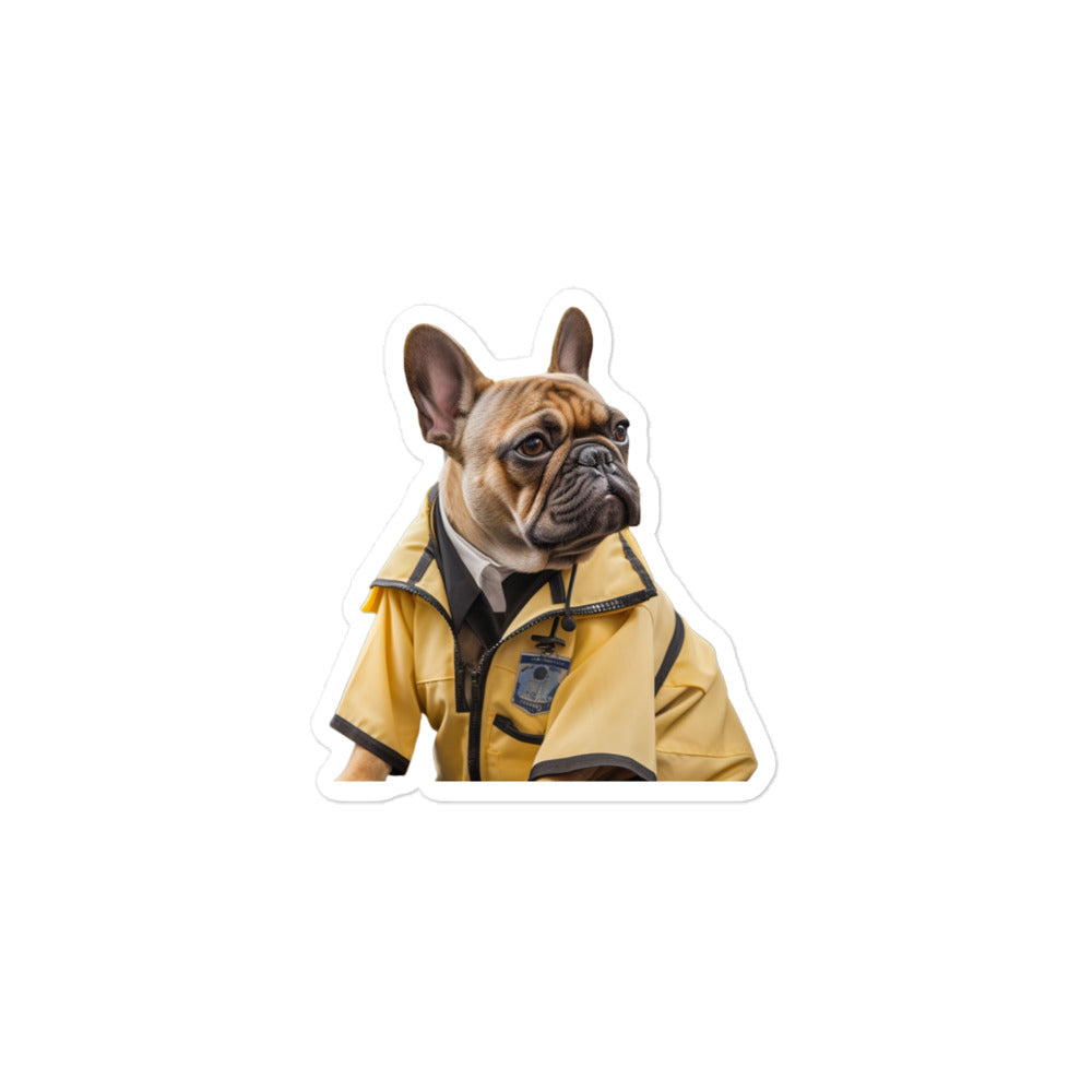 French Bulldog Transit Operator Sticker - Stickerfy.ai