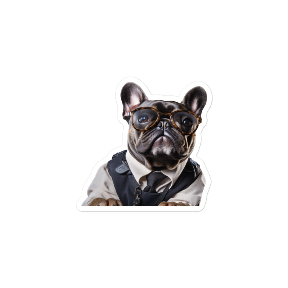 French Bulldog Transit Operator Sticker - Stickerfy.ai