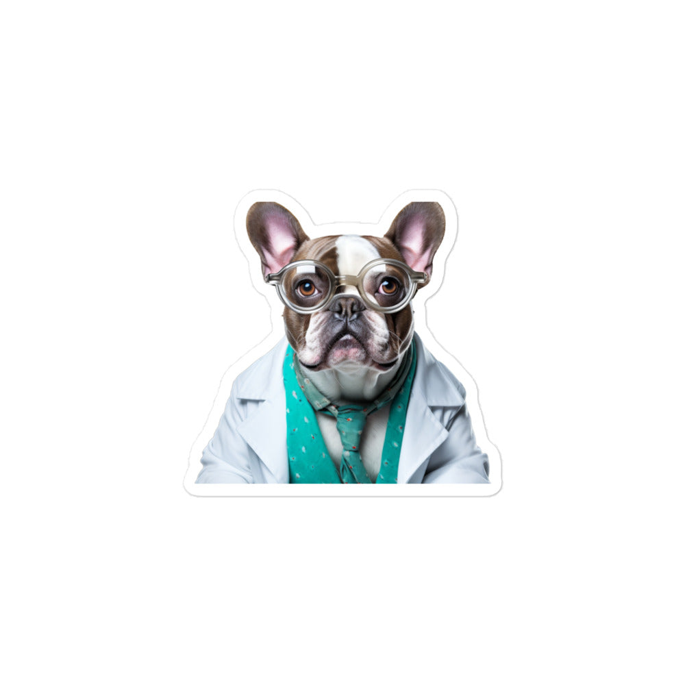 French Bulldog Pharmacist Sticker - Stickerfy.ai