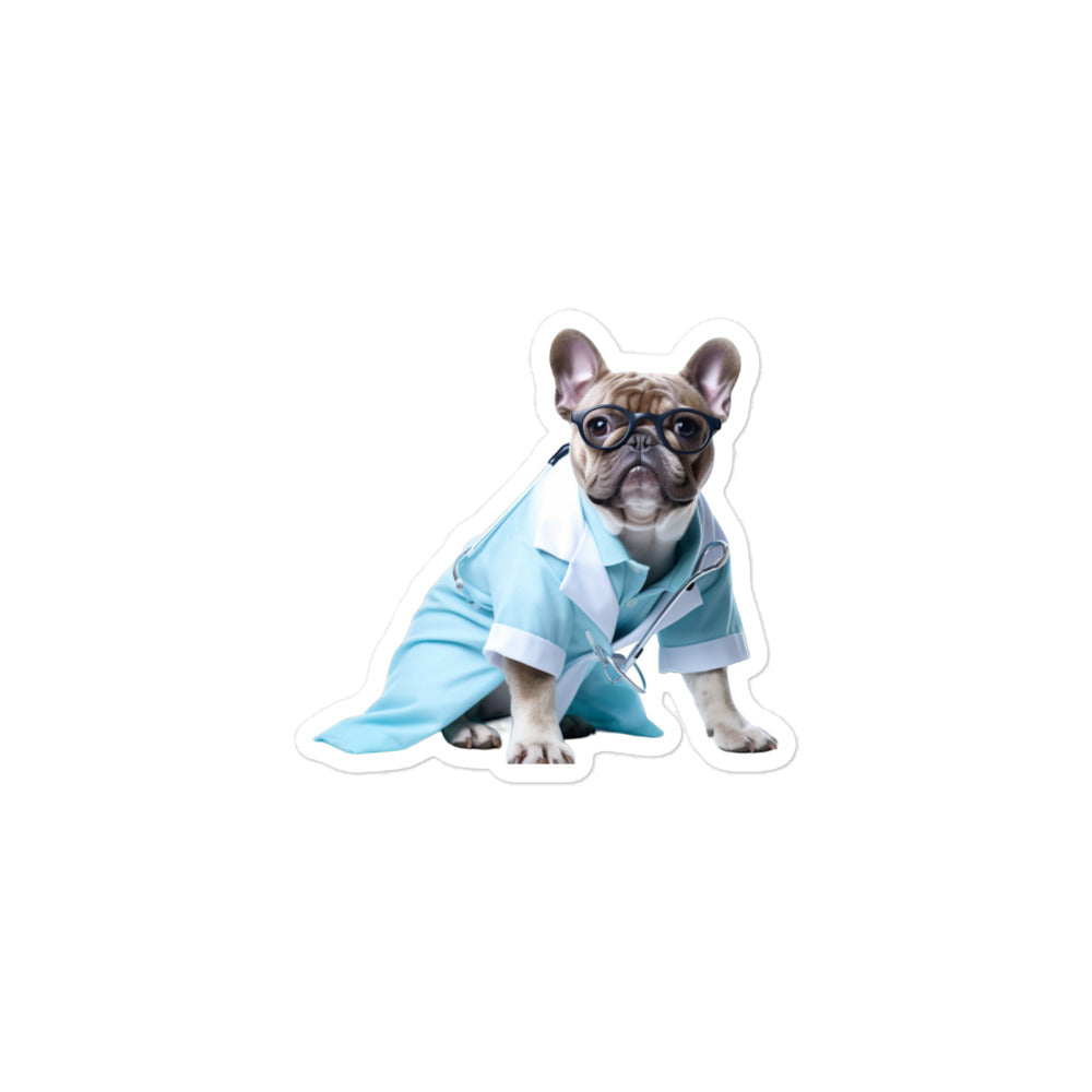 French Bulldog Doctor Sticker - Stickerfy.ai