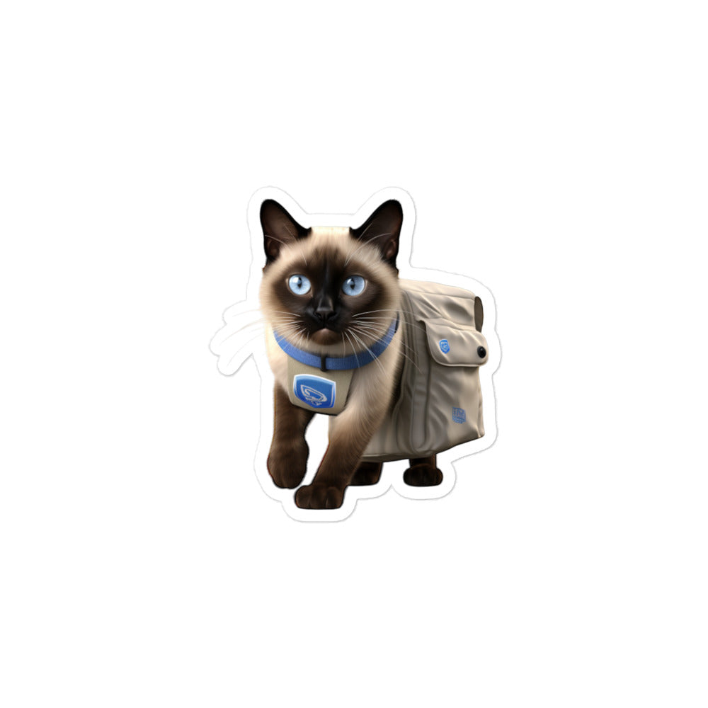 Siamese Mail Carrier Sticker - Stickerfy.ai