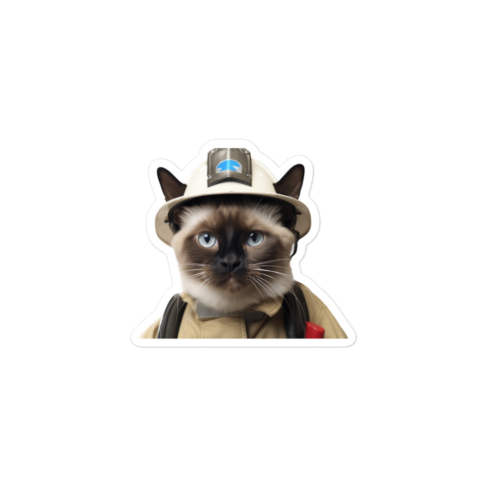 Siamese Firefighter Sticker - Stickerfy.ai