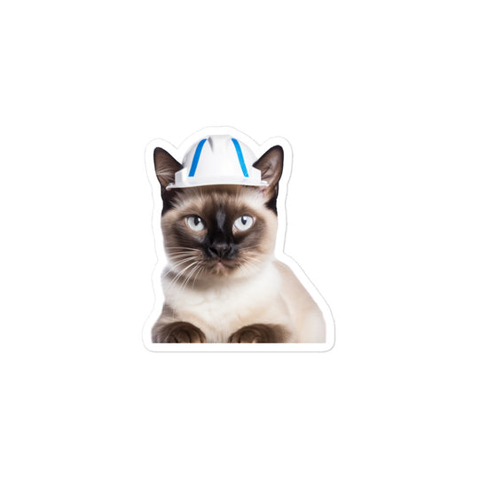 Siamese Contractor Sticker - Stickerfy.ai