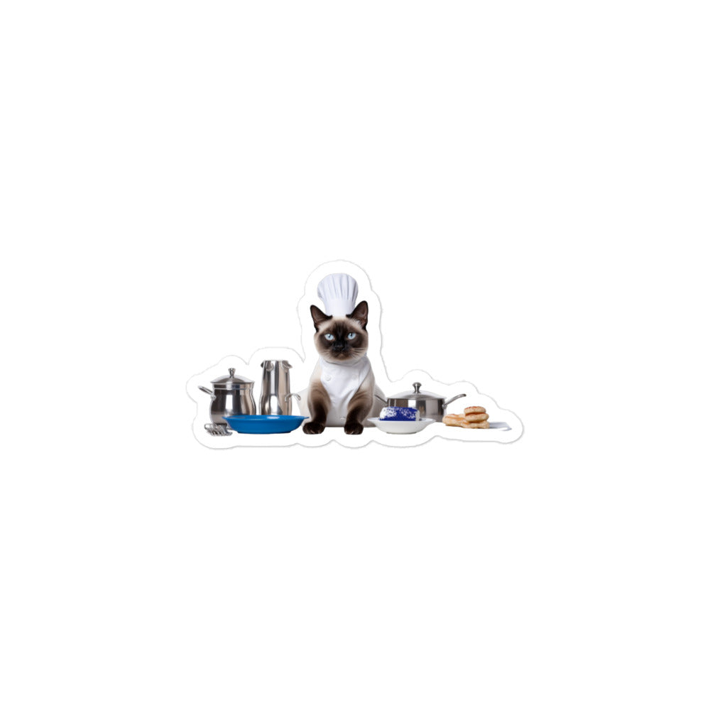 Siamese Chef Sticker - Stickerfy.ai