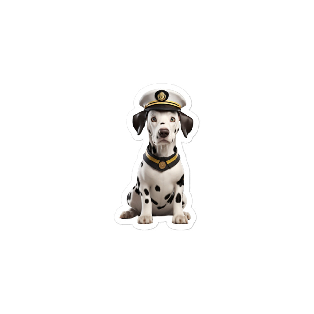 Dalmatian Security Officer Sticker - Stickerfy.ai