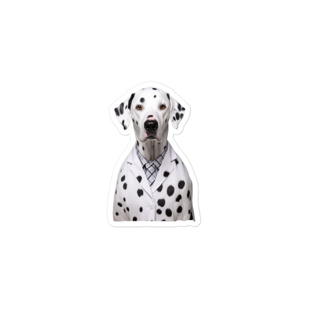 Dalmatian Pharmacist Sticker - Stickerfy.ai