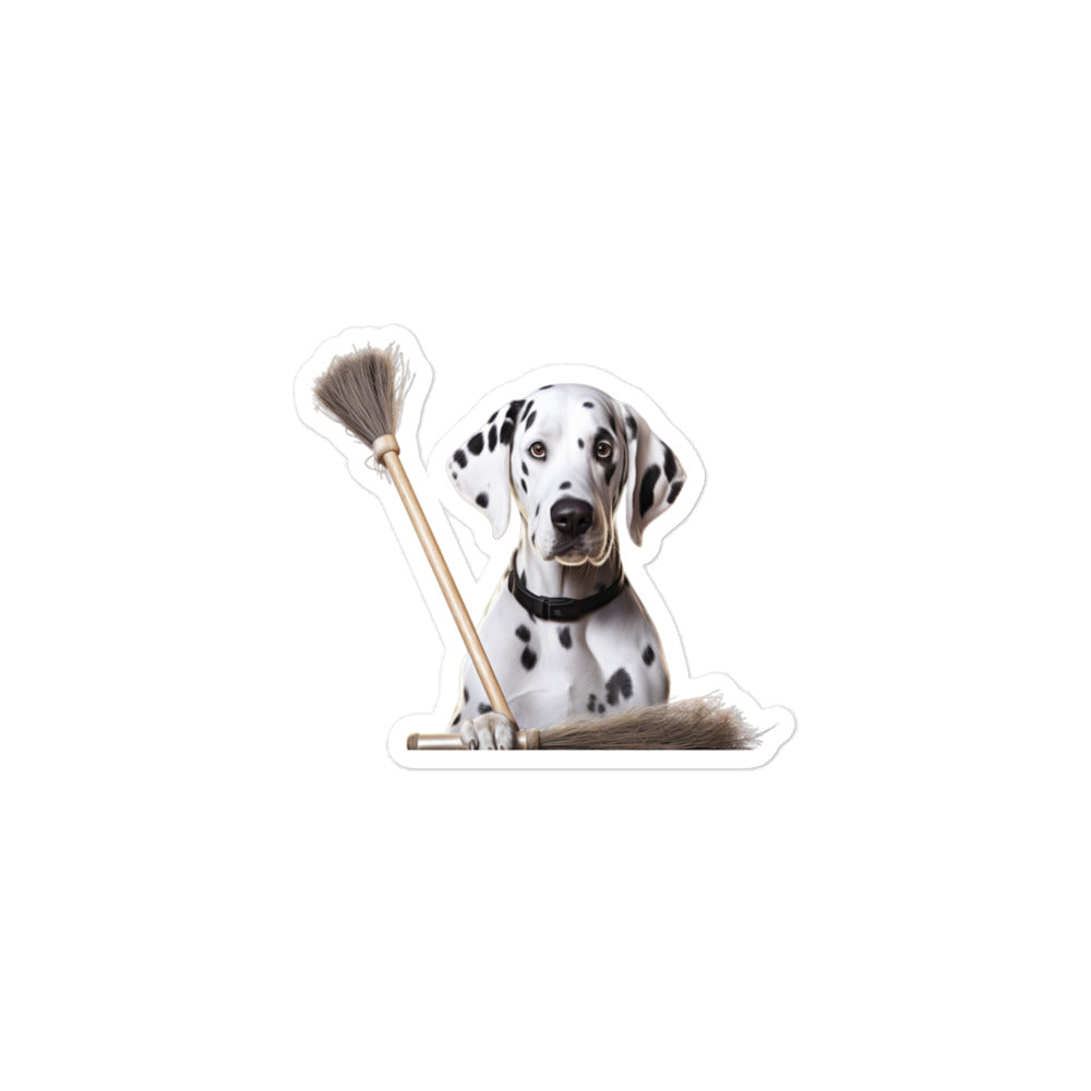 Dalmatian Janitor Sticker - Stickerfy.ai