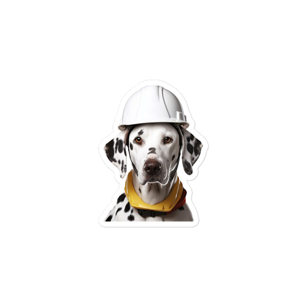 Dalmatian Contractor Sticker - Stickerfy.ai