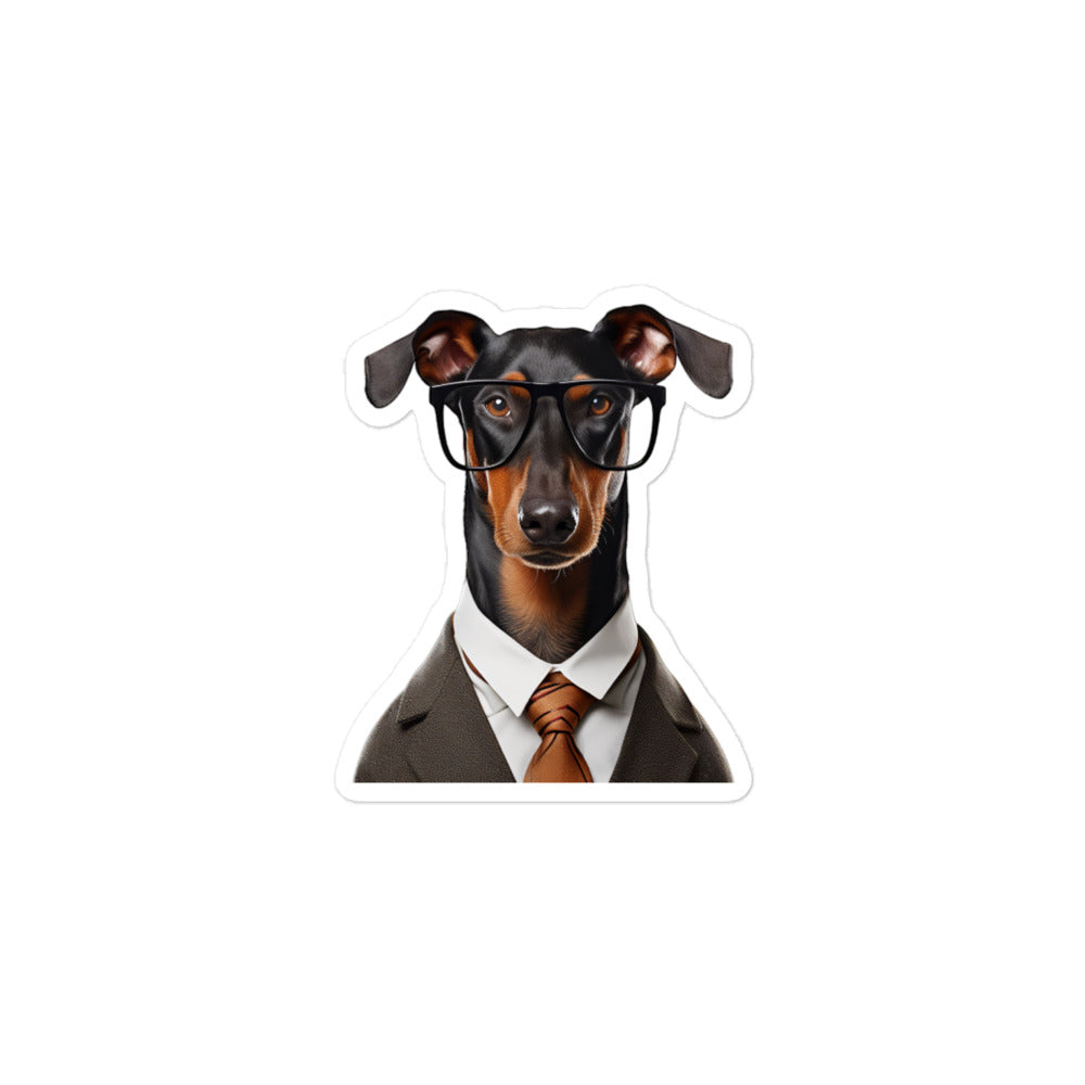 Doberman Sales Consultant Sticker - Stickerfy.ai