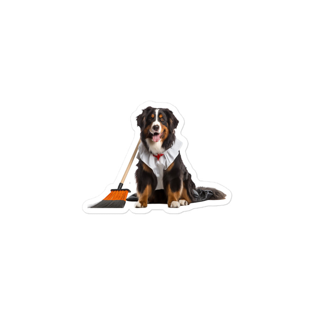 Bernese Mountain Janitor Sticker - Stickerfy.ai