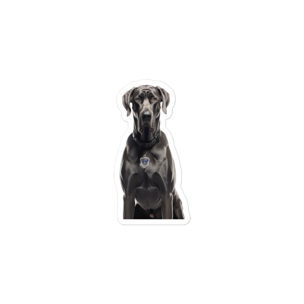 Great Dane Security Officer Sticker - Stickerfy.ai