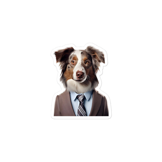 Australian Shepherd Sales Consultant Sticker - Stickerfy.ai