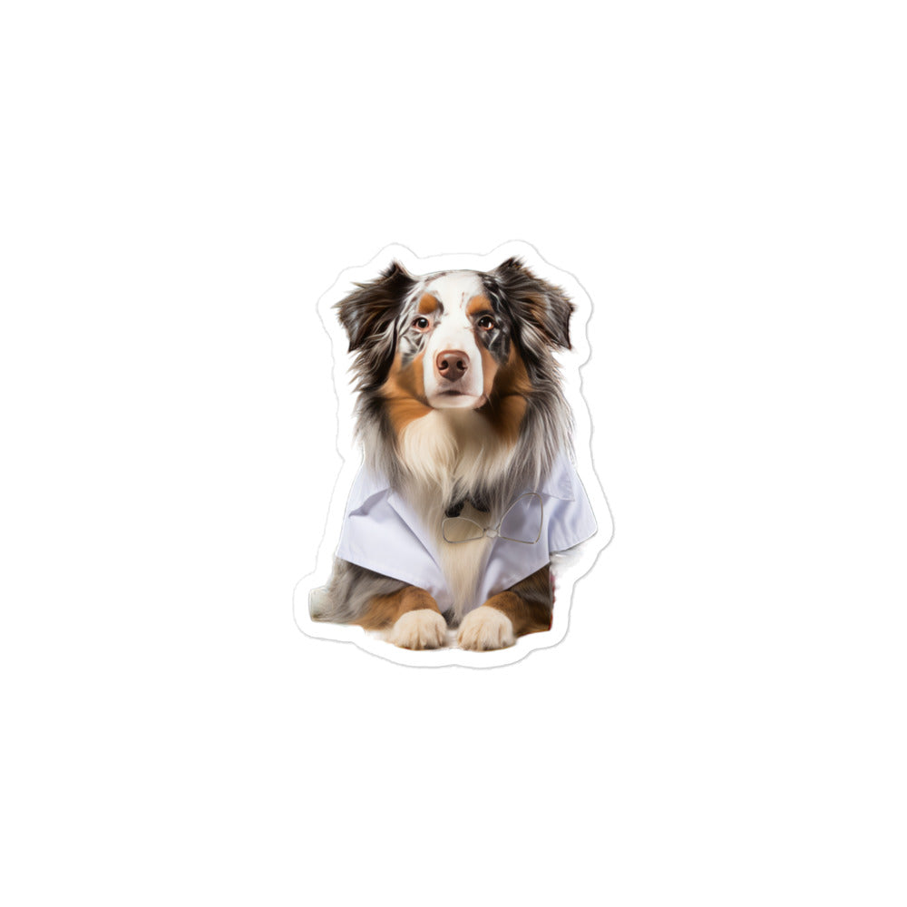 Australian Shepherd Pharmacist Sticker - Stickerfy.ai