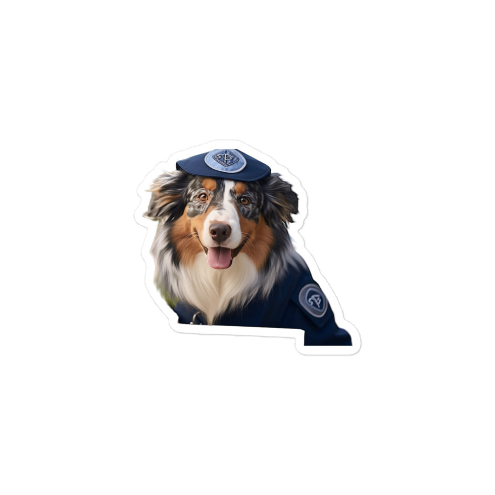 Australian Shepherd Mail Carrier Sticker - Stickerfy.ai