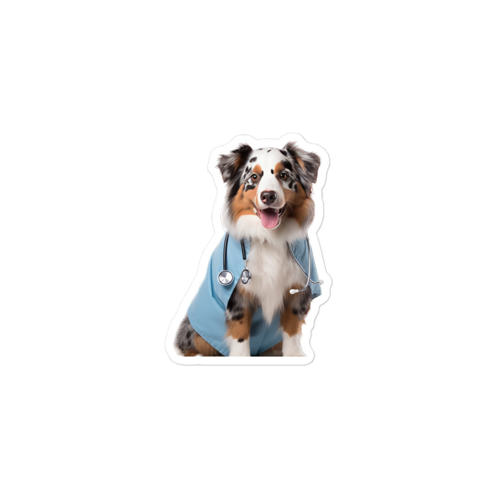 Australian Shepherd Doctor Sticker - Stickerfy.ai