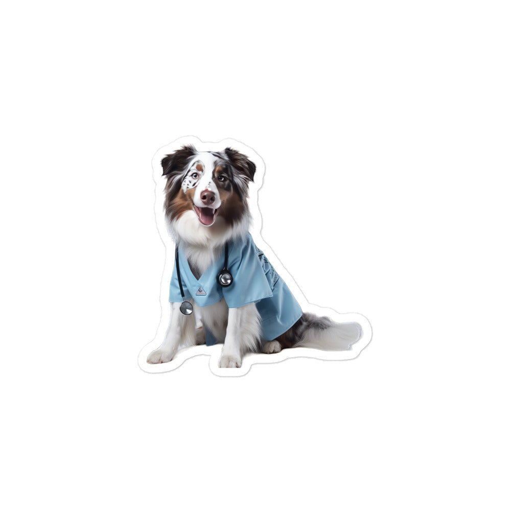 Australian Shepherd Doctor Sticker - Stickerfy.ai