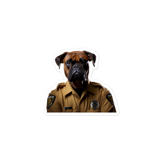 Boxer Security Officer Sticker - Stickerfy.ai
