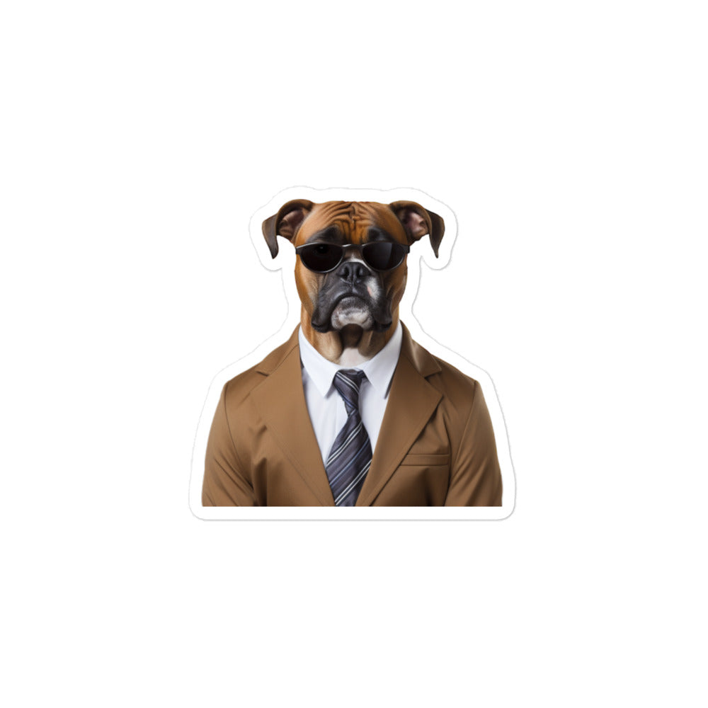 Boxer Sales Consultant Sticker - Stickerfy.ai
