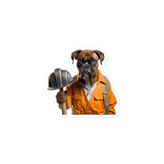 Boxer Janitor Sticker - Stickerfy.ai