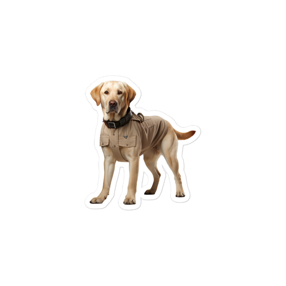 Labrador Retriever Security Officer Sticker - Stickerfy.ai