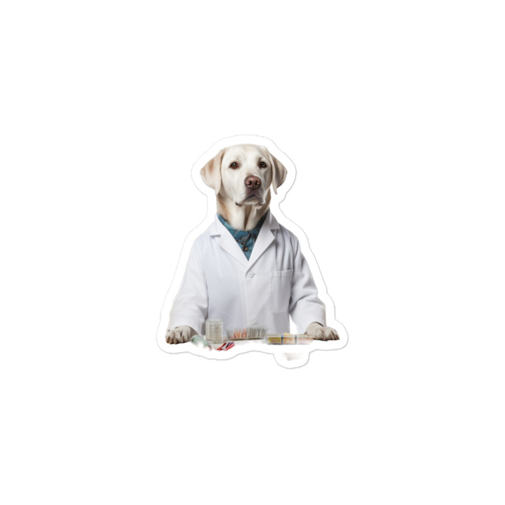 Labrador Retriever Pharmacist Sticker - Stickerfy.ai