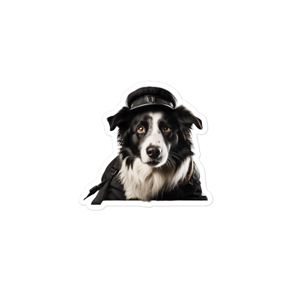 Border Collie Transit Operator Sticker - Stickerfy.ai