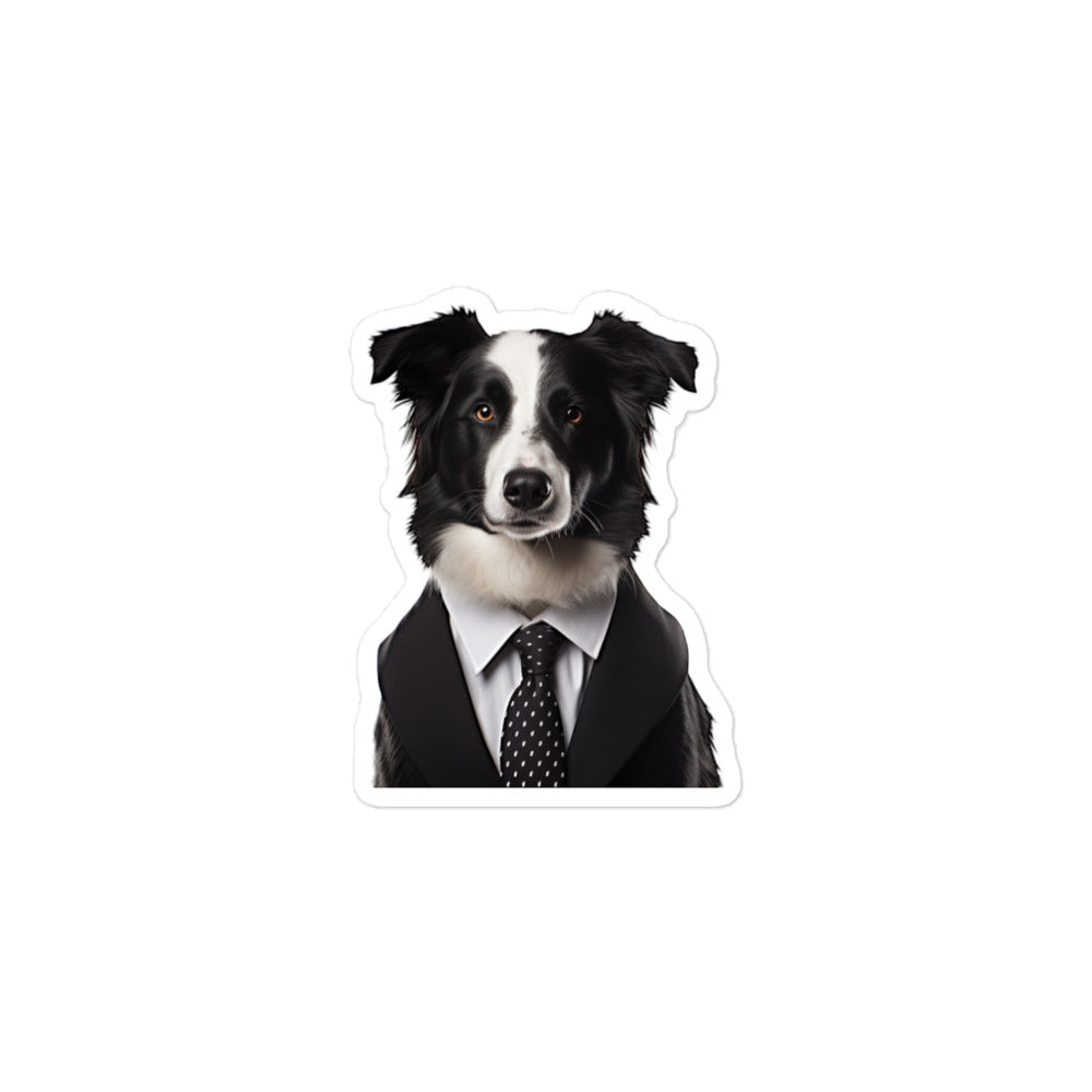 Border Collie Sales Consultant Sticker - Stickerfy.ai