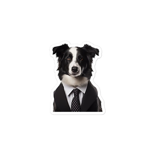 Border Collie Sales Consultant Sticker - Stickerfy.ai