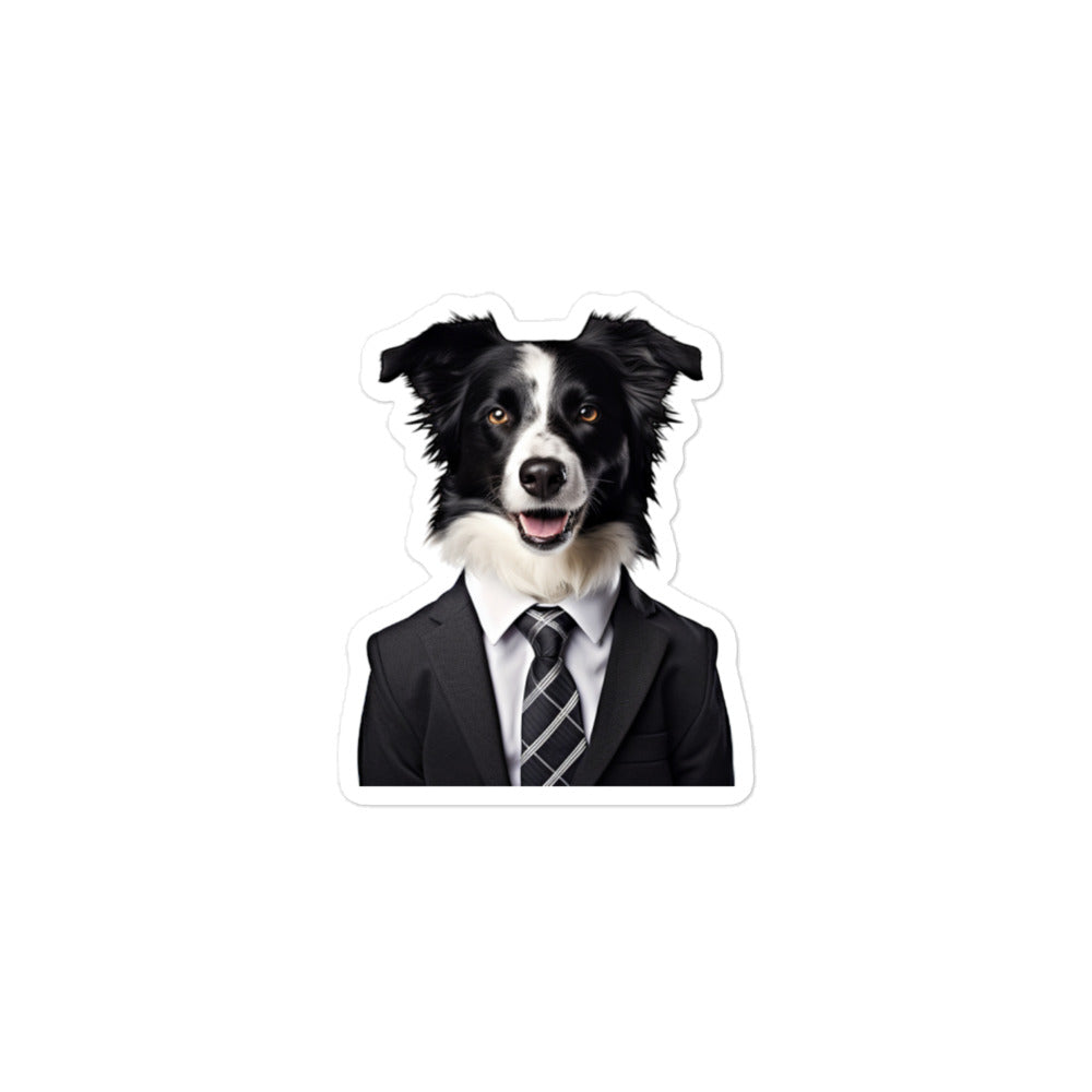 Border Collie Sales Consultant Sticker - Stickerfy.ai