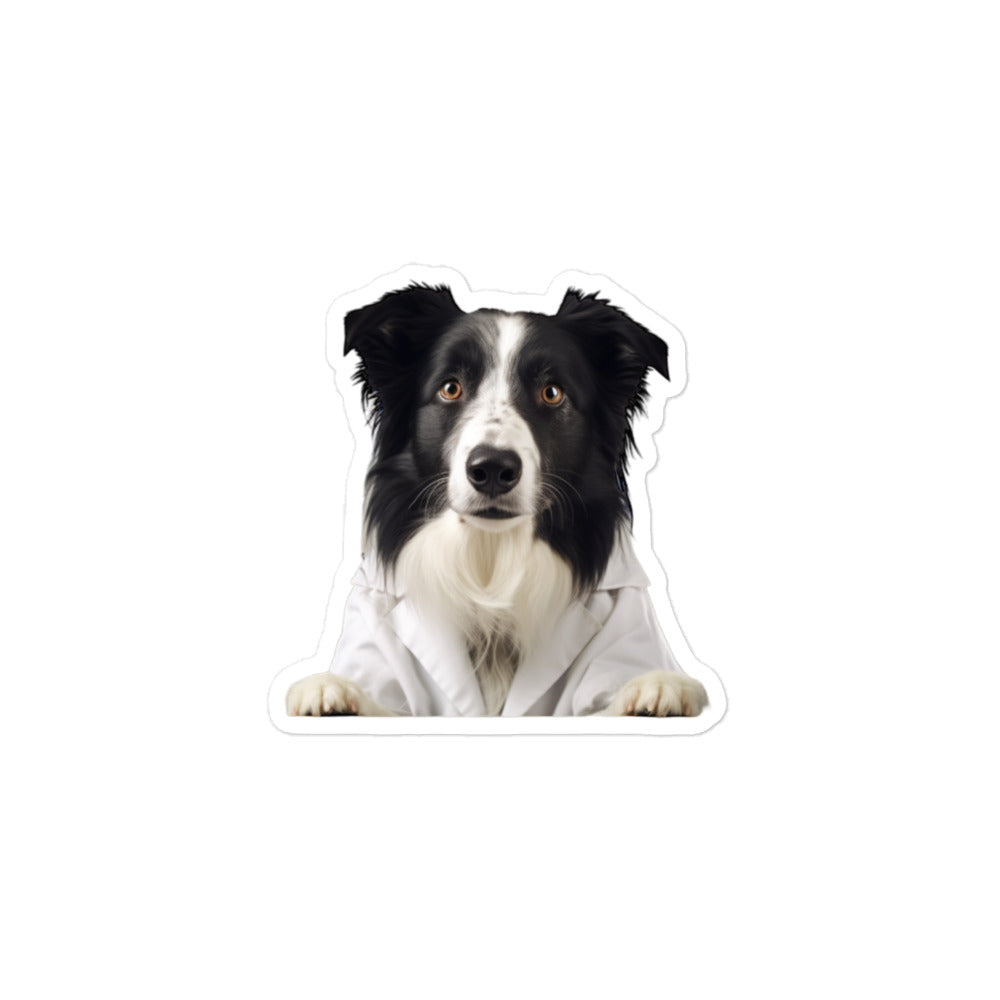 Border Collie Pharmacist Sticker - Stickerfy.ai