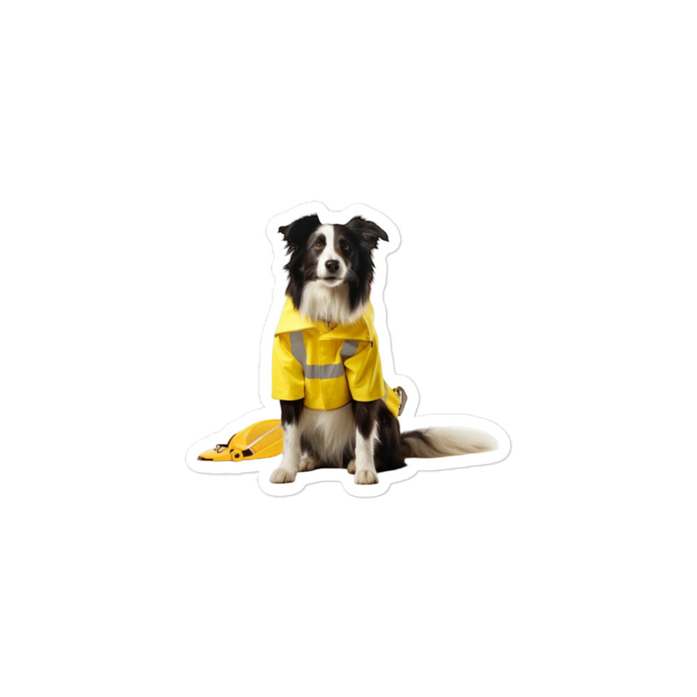 Border Collie Janitor Sticker - Stickerfy.ai