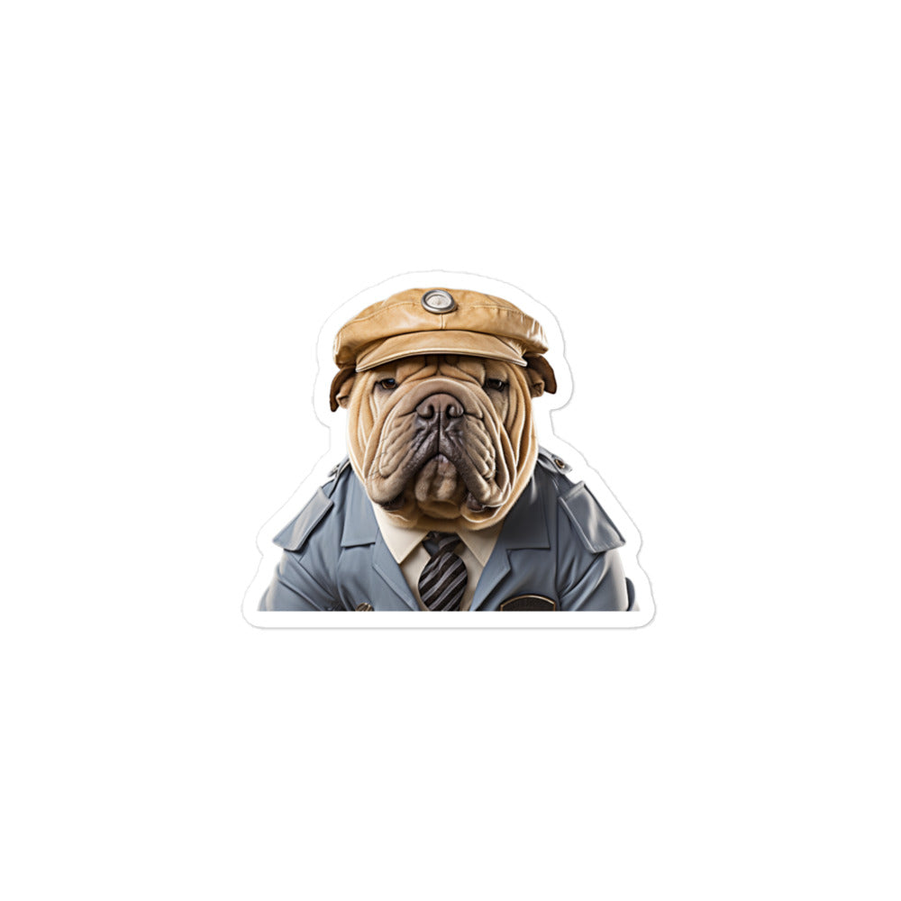 Shar Pei Transit Operator Sticker - Stickerfy.ai