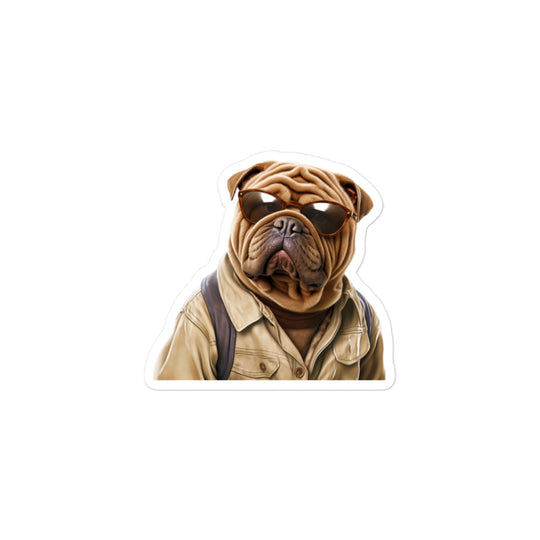 Shar Pei Student Sticker - Stickerfy.ai